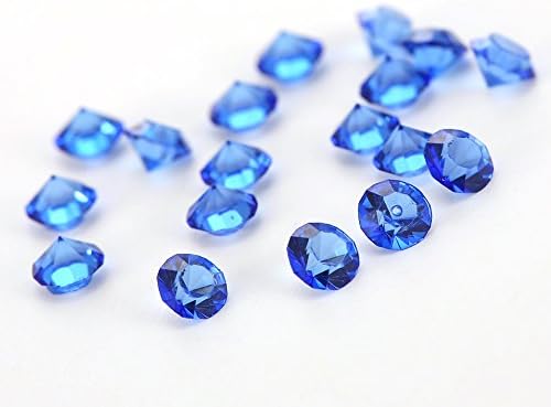 PePeng Pack of 6000 Clear Decorative Wedding Table Scatter Crystals for 6-8 Tables, Make Wedding Days more Magic with the Acrylic Gem Confetti (Blue)