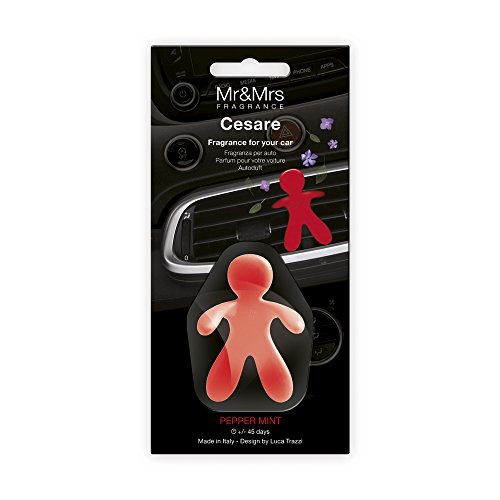 Mr & Mrs Fragrance Cesare Lufterfrischer Auto, Eva, Rot, 6 x 4 x 8 cm