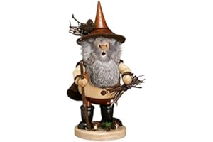 DWU Original Erzgebirgischer Räuchermann® Waldwichtel groß Holzsammler Natur - inkl. Original Crottendorfer Räucherkerzen #888