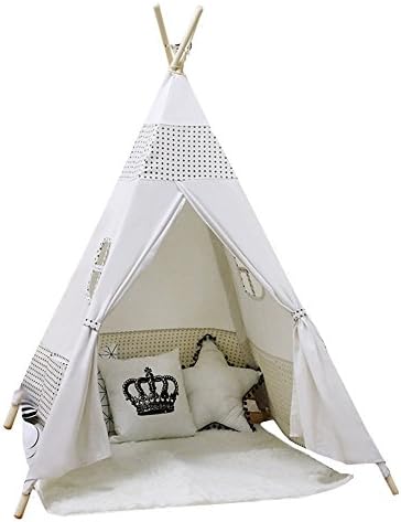 ACTNOW Kids Teepee Tent Indian Play Tent Children's Playhouse for Outdoor and Indoor Play 120*120*140cm