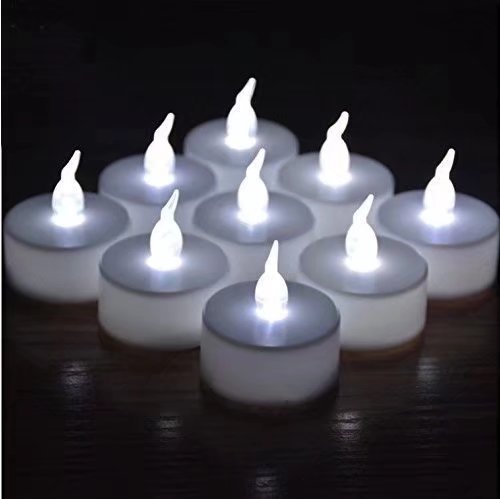 Preisvergleich Produktbild Flackernde LED-Teelichter mit Batterien, 12 Stück