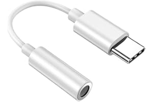 AYPOHU Type-C To 3.5mm Aux Adapter Headphone Amplifier Earphone Adapter For Phone (White-1 PCS)