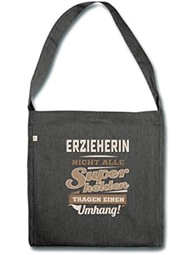 Spreadshirt Erzieherin Superhelden Umhang Schultertasche aus Recycling-Material