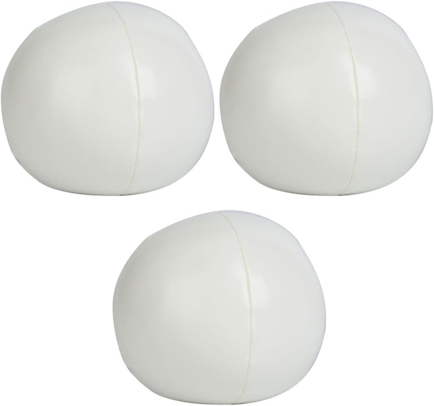 Mtlavishness Juego de 3 Pelotas de Malabarismo de PU Juego de Pelotas de Malabarismo de Payaso para Principiantes y Profesionales Equipo de Malabarismo con Peso Suave para (Blanca)