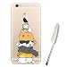 Produktbild iPhone 7 Hülle, iPhone 8 Hülle, Edaroo Essen Obst Blumen Cartoon Tiere Muster TPU Silikon Schutz Handy Hülle Handytasche HandyHülle Etui Schale Schutzhülle Case Cover Tasche Etui für Apple iPhone 7 (4,7 zoll) / iPhone 8 (4,7 zoll) - Gestapelte Katze