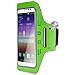 Price comparison product image Sport arm case holder for Sport Jogging Fitness LED light Huawei Ascend P7 green