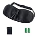 Produktbild SPAHER Schlafmaske Augenmaske Ohrstöpsel Set Schlaf-Augen-Schablone 3D weiche schlafende Masken für Spielraum-Schlaf-Rest-Eyeshade-Schablonen-Abdeckung mit Anti-noise Ohrenstöpseln und Aufbewahrungsbeutel