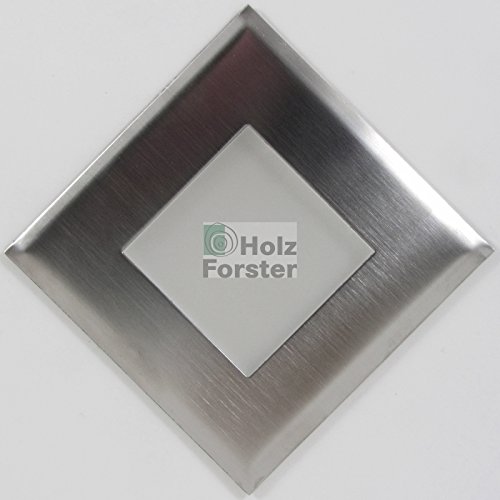 Preisvergleich Produktbild MEISTER FLAT Quadro LED Einbauleuchte Edelstahl, 0,4 Watt