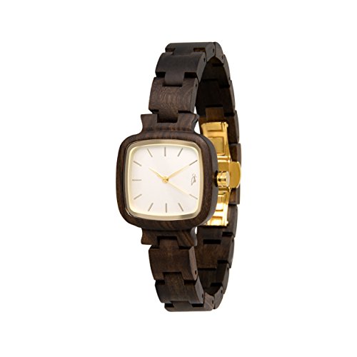 STADTHOLZ Armbanduhr Holzuhr Lausanne Safirglas aus Sandelholz Damenuhr Geschenk STADTHOLZ Armbanduhr Holzuhr Lausanne Safirglas aus Sandelholz Damenuhr Geschenk