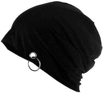 Black Beanie Cap with Ring at Amazon 