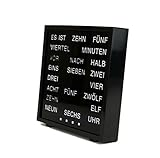 Geschenkbox LED Wort Uhr Word Clock Tischuhr Deutsch