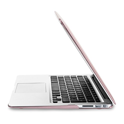 kwmobile Hardcase Laptop Hülle für Apple MacBook Air 13″ (ab Mitte 2011) – Metallic Pink dünne gummierte Schutzhülle Cover Case Tasche - 3