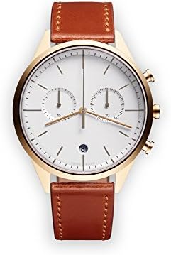Uniform Wares C39 Quartz Watch with Grey Chronograph Dial with Brown Leather Strap