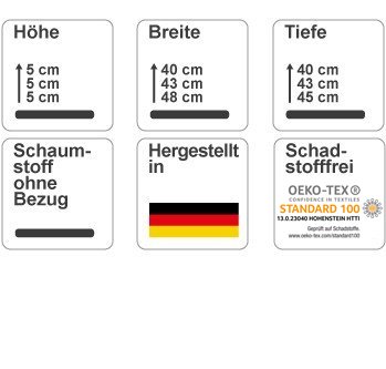 vorgeschnittenen Schaumstoff Blatt, 6 Stück, 40 cm x 43 cm - 3
