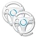 Price comparison product image Game Control,Stoga SVTM01 Generic Wii controller White Steering Mario Kart Racing Wheel game controller for Nintendo Wii Remote Game( 2 PCS )