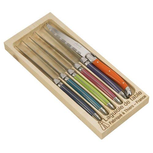 Laguiole Jean Dubost 97131 Set de 6 Couteaux Steak London Mix - Coloris aléatoire