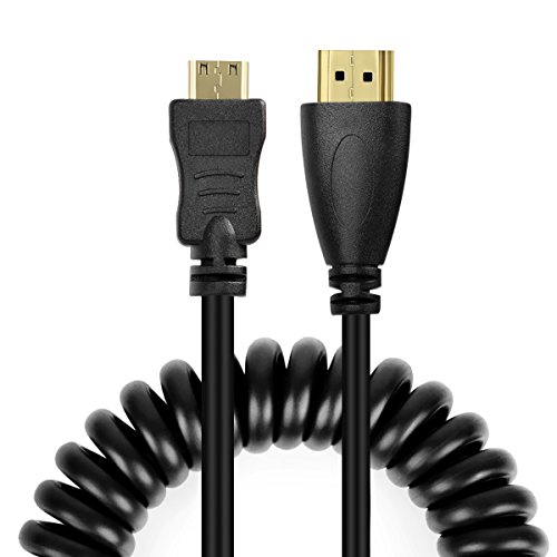 UCEC Coiled Mini HDMI vers HDMI Mâle pour Atomos Ninja étoile Camers (11.81