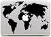Produktbild NetsPower® Elegant Vinyl Decal Sticker Abziehbild Abziehbilder Aufkleber Power-up Kunst Schwarz für Apple MacBook Pro/Air 11" 13" 15" Zoll - Weltkarte