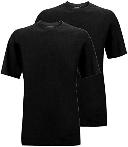 Redfield-Pack Crew Basic Men's oversized Shirts Black Big Sizes 3XL 4XL 5XL 6XL 7XL 8XL -  Black - 4XL