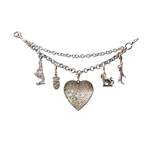 Preisvergleich Produktbild Alpenflüstern Dirndl-Charivari Amulettherz antik-Silber-Farben DCH017