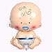 Produktbild Longra Babyparty Madchen/Baby Shower Mädchen/Babyparty Deko - 1 XXL Neugeborene Folienballoon Baby Party/Babydusche Dekorations