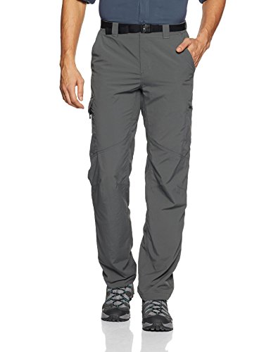 Columbia Silver, Pantalones de Senderismo para Hombre, Gris (Grill), 36W/32L