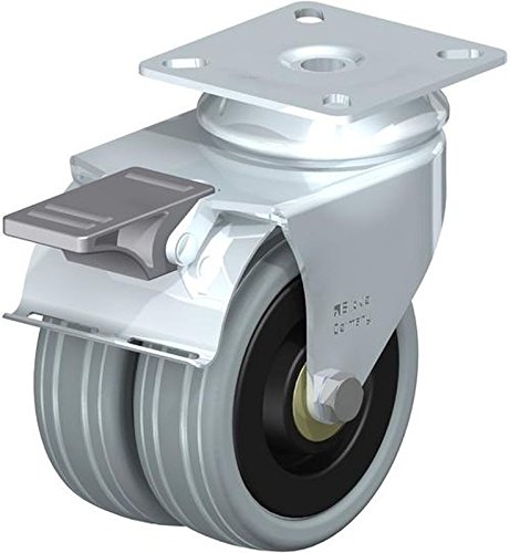 BLICKLE DOPPEL-LENKROLLE MIT FESTSTELLER LDA-VPA 75K-FI, MIT KUGELLAGER, DURCHMESSER 75 mm