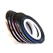 Imported Rolls Striping Tape Line Nail Art Tips Decoration Sticker 30pcs Mixed Colors RS.240.00