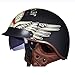 Price comparison product image Harley Retro Motorcycle Helmet, Mountain Bike ATV Scooter Cruiser Helmet Half Helmet, Unisex DOT Certified Protective Helmet,A,XL
