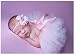 Fashion Unisex Newborn Girl Baby Costume Outfits Photography Props Headdress Tutu Skirt (White+Pink)