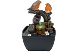 DNAAZ Mini Robins Water Fountain Home Decor Indoor Nature's Beauty