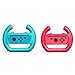 Price comparison product image KOBWA Joy-Con Steering Wheel for Nintendo Switch Controller, Wear-resistant Joy-con Wheel Handle for Nintendo Switch (Set of 2) - Blue and Red