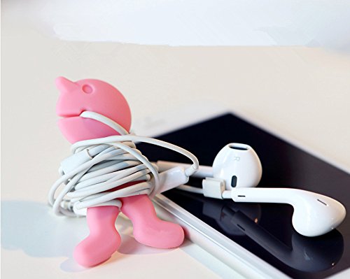 SwirlColor 2 Stück Kopfhörer-Kabel-Manager Earbud Cord Organizer Wire Winder – zufällige Farbe - 2