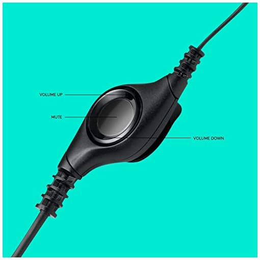 Logitech H390 Wired Headset for PC/Laptop, Stereo Headphones with Noise Cancelling Microphone, USB-A, in-Line Controls, Works with Chromebook - Black - Image 5