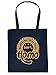 Produktbild Lustig bedruckte Tragetasche : Homo / 100% Homo -- Goodman Design® bunte Baumwolltasche Farbe: navy-blau