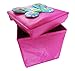 Kids bedroom Ottoman Pink Butterfly hidden Toy Storage Box