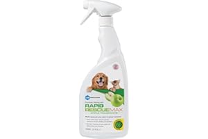 Rapid Rescue MAX Pet Stain and Odour Remover, Urine Neutraliser - Apple Fragrance | Natural Microbe Enzyme Cleaner Spray - Fast-Acting Pet Odour Eliminator for Carpets, Wood Floors, Cars, Rugs - 750ml