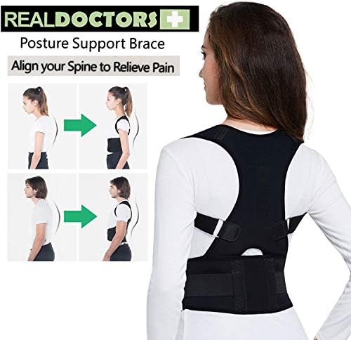 Adjustable Posture Correction kyphosis Braces Support Back Lumbar Support Belt Posture Correction Men and Women (M)