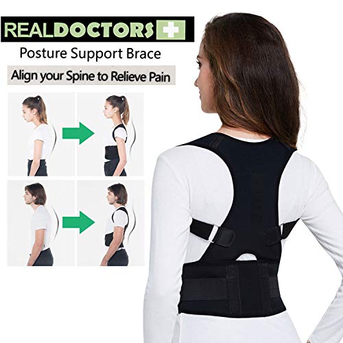 Adjustable Posture Correction kyphosis Braces Support Back Lumbar Support Belt Posture Correction Men and Women (M)