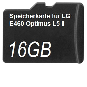 16GB Speicherkarte für LG E460 Optimus L5 II