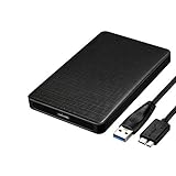 Lieferumfang: 1 x 2.5 Zoll USB3.0-Festplattengehäuse; 1 x USB3.0-Kabel.