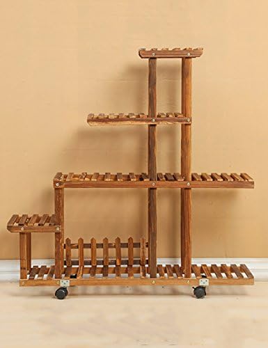 JIANFEI plant stand Solid Wood Multilayer Floor Planter Shelf Balcony Living Room Indoor Flower Rack Simple And Modern Assembly Flower Stand Display stand ( Color : C )