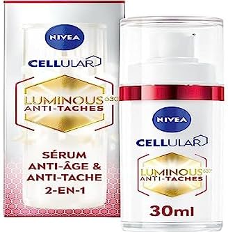 NIVEA Cellular Luminous 630® - Siero anti-invecchiamento e antimacchia (1 x 30 ml), siero viso con potere lisciante, per la pelle matura