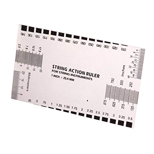 Preisvergleich Produktbild Durable Akustische Elektrische Gitarre String Action Lineal Messgerät Werkzeug in / mm für Gitarre Bass Mandoline Banjo Messwerkzeuge