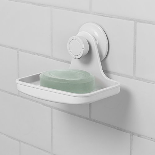 Umbra 1004433-660 Flex GEL-LOCK Soap Dish, Seifenschale mit Gel-Lock Saugnapf aus Kunststoff, Weiß - 5