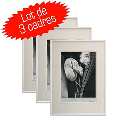 Walther Lot de 3 cadres photo Galeria 20x30 cm (Blanc)