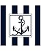 Produktbild Horror-Shop 20 Stück weiß-Blaue Anker Servietten für Schifffahrt Mottoparty | 33x33 cm