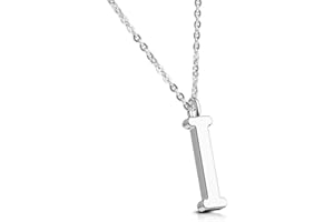 Bungsa Damen-Kette BUCHSTABEN A-Z in Silber oder Rosegold - Alphabet Halskette mit Anhänger - aus Edelstahl - Halschmuck für Damen, Kinder & Herren - A B C D E F G H I J K L M N O P R S T U V W Z