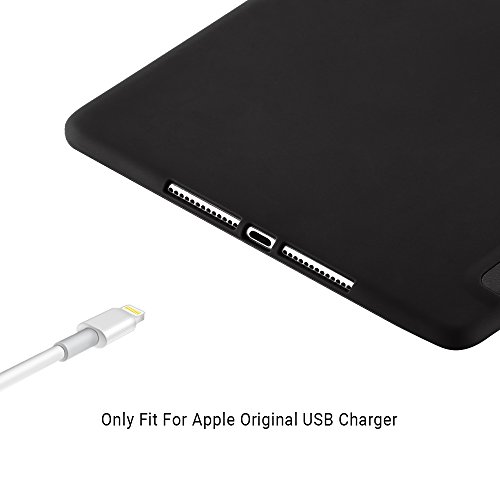 iPad 9.7 2017 Case, EasyAcc Leichtes Soft TPU Back Shell and Hochwertiges PU Leder Hülle mit Automatischem Schlaf Funktion und Standfunktion for iPad 9.7 2017 (Smart Case, Schwarz) - 4