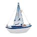 Produktbild symboat Vintage mediterranen Stil Marin Nautical aus Holz blau Boot, Segeln Boot Handwerk aus Holz